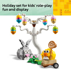 LEGO wagon with rolling wheels and net supports portable pretend play and retrieval.