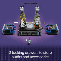 LEGO Wednesday Addams accessories like typewriter and crystal ball spark storytelling.