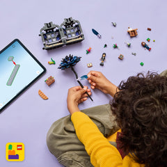 LEGO Builder app-guided assembly provides 3D building help and viewing tips.
