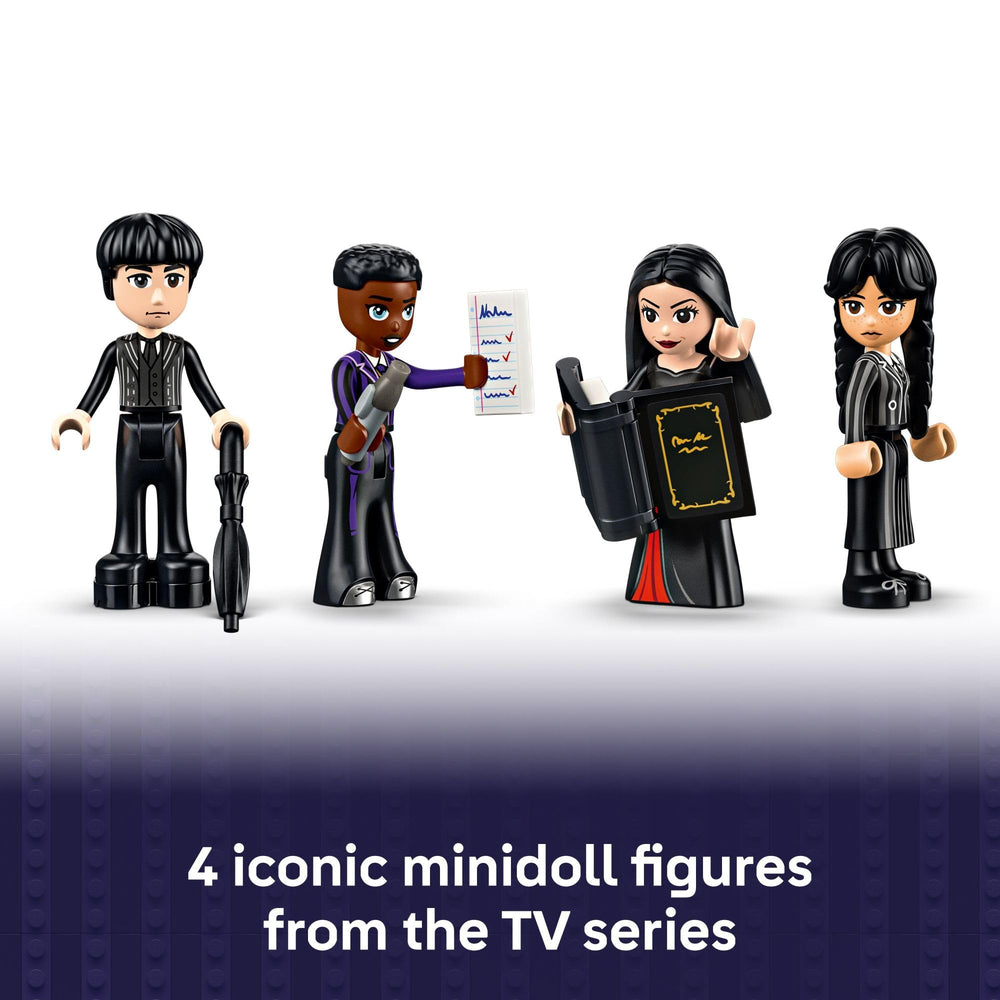 LEGO Wednesday Morticia's Cottage buildable car for on-campus detective adventures