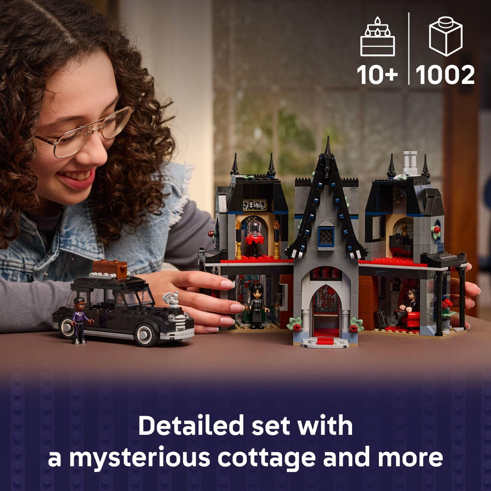 LEGO Wednesday Morticia's Cottage kitchen interior ready for pretend cooking