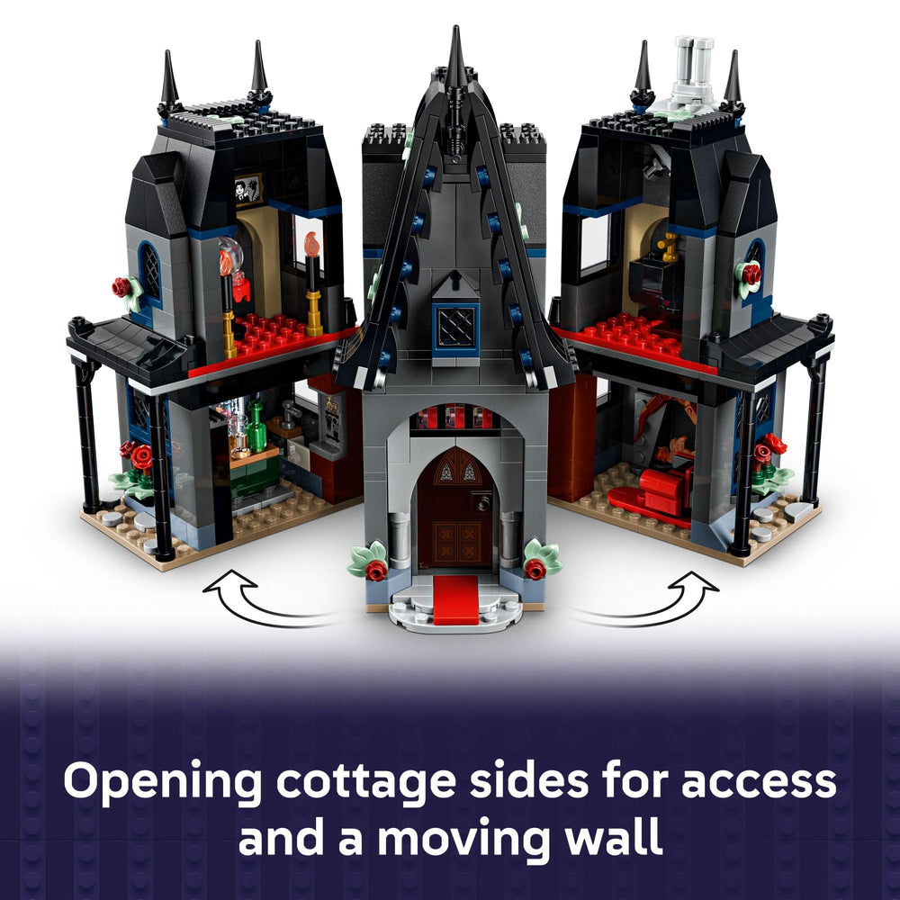 LEGO Wednesday Morticia's Cottage séance room for spooky investigations