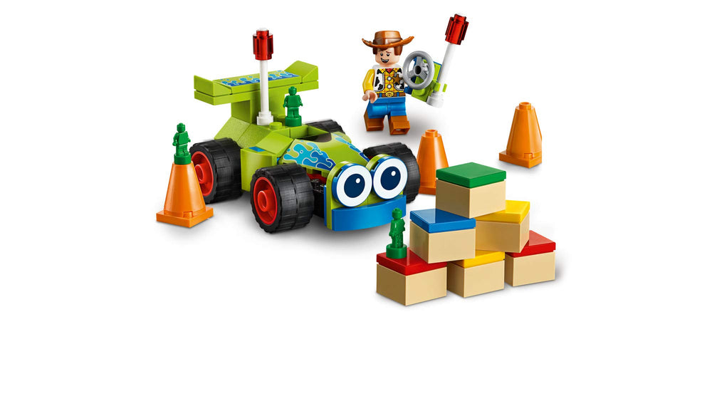 LEGO Woody and RC assembly set for shared toy fun.