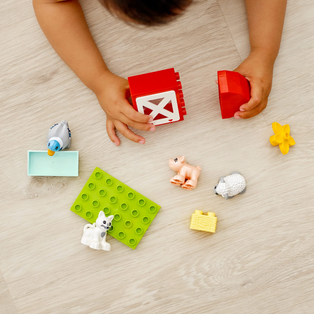 LEGO DUPLO Town Farm pig figure supports hands-on role-play