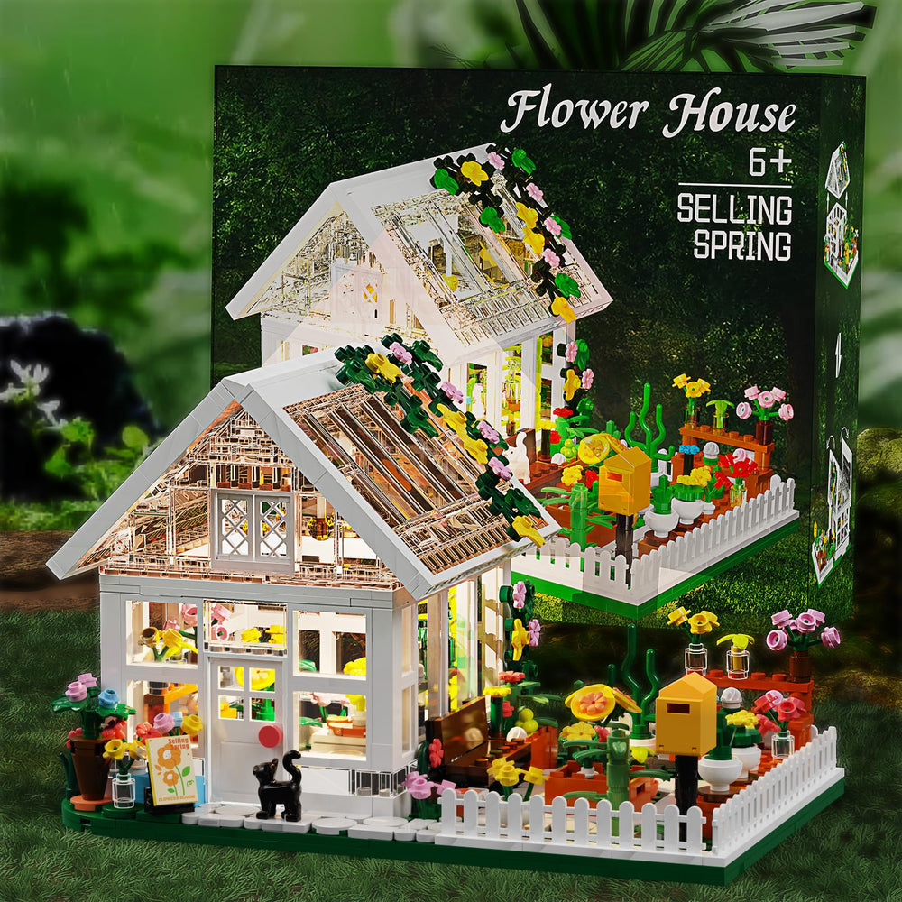 LEGPS YYDS greenhouse build kit with 758 pieces for immersive crafting