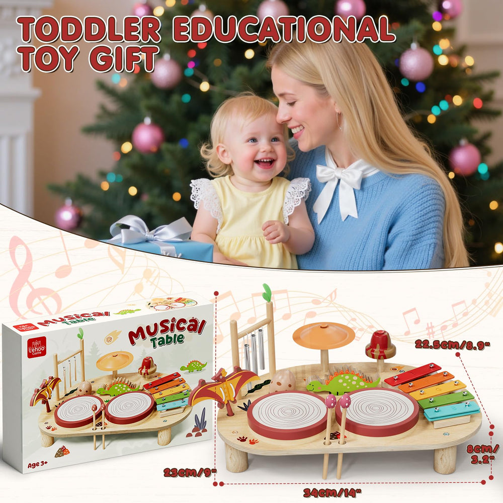 Lehoo Castle dinosaur figures invite cooperative play and storytelling during music time.