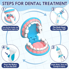Lehoo Castle braces on oversized teeth encourage fine motor skills during play