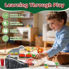 Lehoo Castle Dinosaur Train Set crane lift demonstrates cargo handling during imaginative play