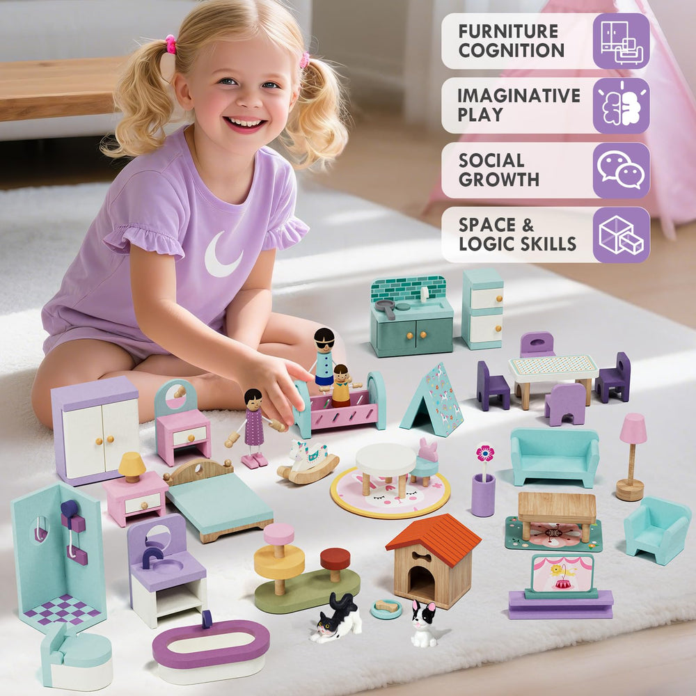 Lehoo Castle living room set invites storytelling with movable pieces.