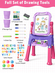 Lehoo Castle Easel two-kids drawing setup for collaborative art
