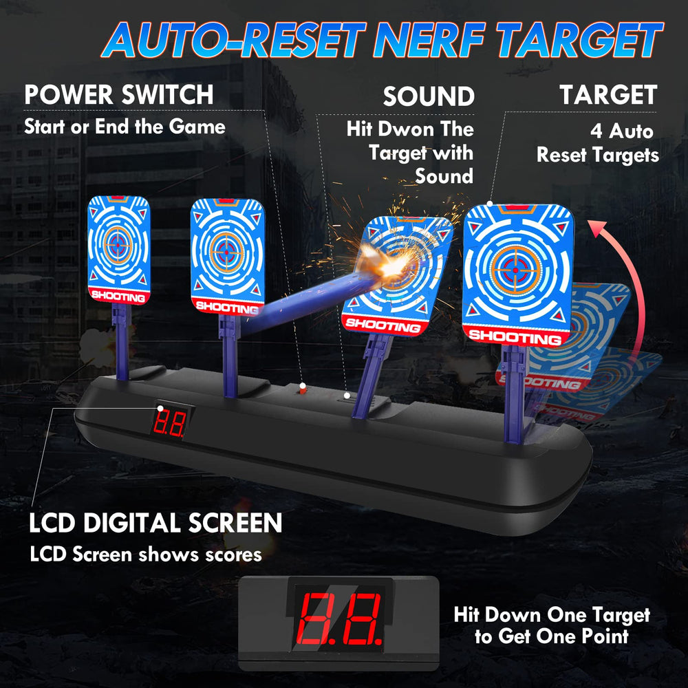 Lehoo Castle Nerf target LCD display guides scoring and keeps kids engaged