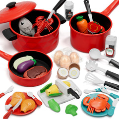 Lehoo Castle play kitchen pots and pans set for imaginative cooking fun
