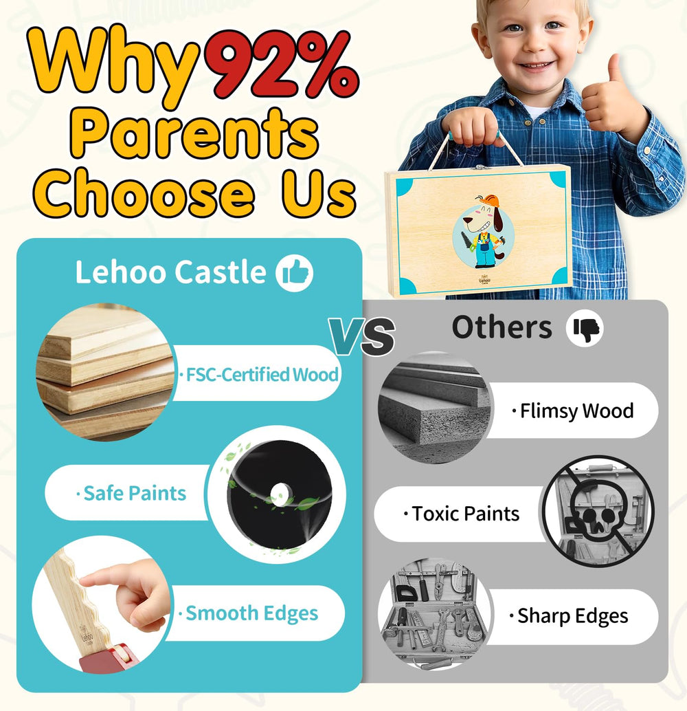 Lehoo Castle pliers toy emphasizes sturdy grip for early coordination