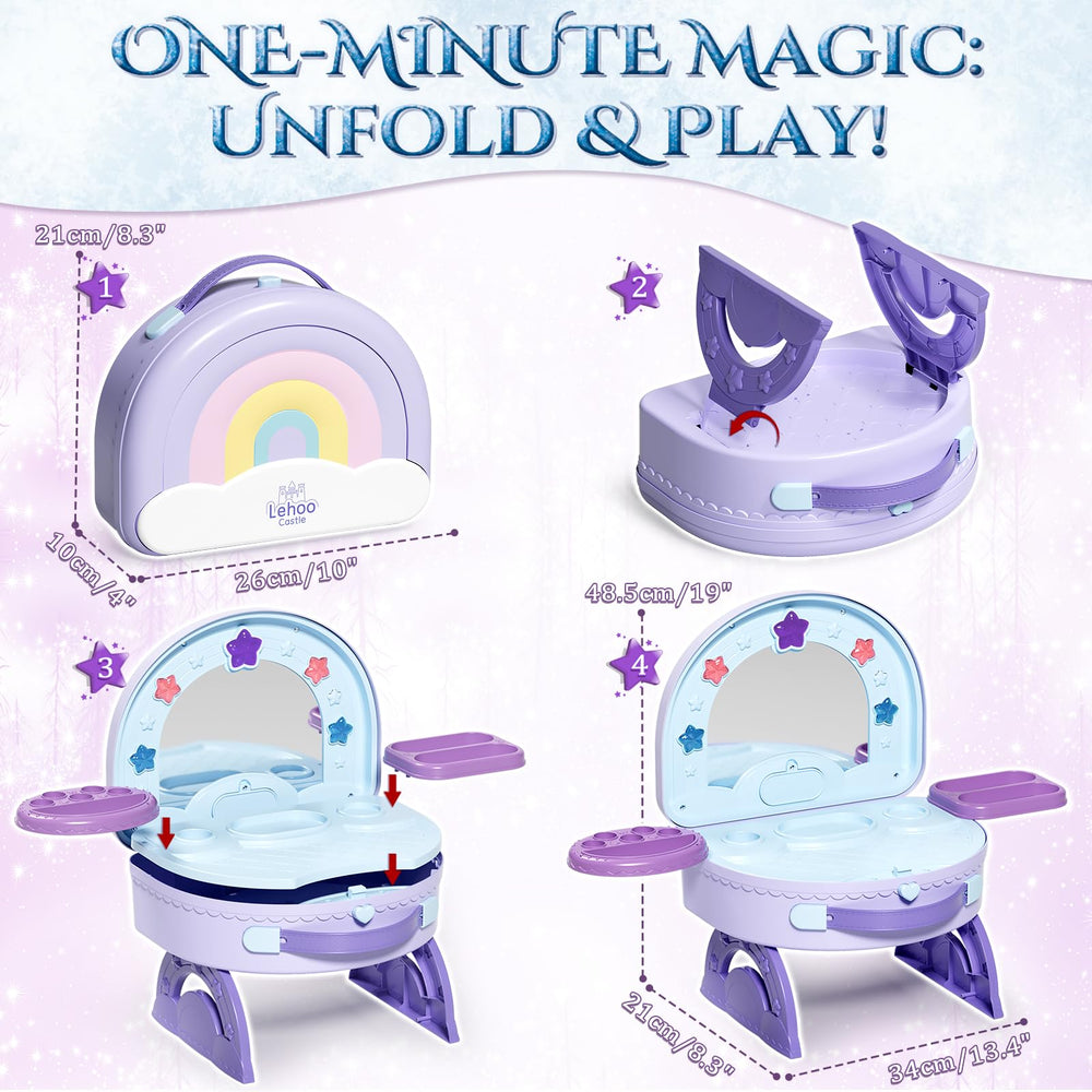 Lehoo Castle portable vanity case for easy travel and playtime on the go