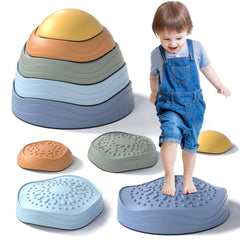 Lehoo Castle stepping stones with anti-slip bottom for safer indoor balance practice.