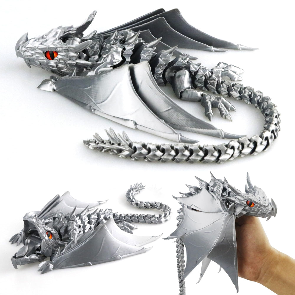 LehuoMaker dragon with wings; dynamic posing ideal for interactive display.