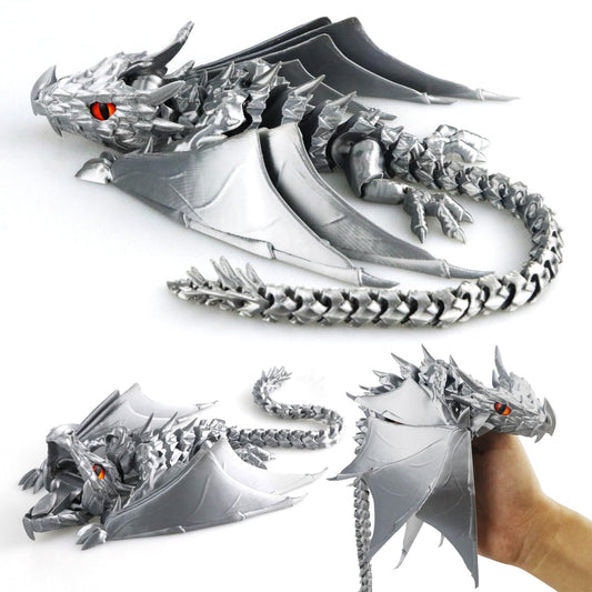 LehuoMaker dragon with wings; dynamic posing ideal for interactive display.