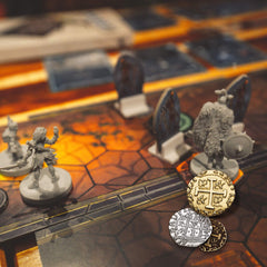 Leib Games pirate treasure chest display with complete set.