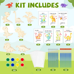 Leinuosen dinosaur thank you cards with designs for party favors