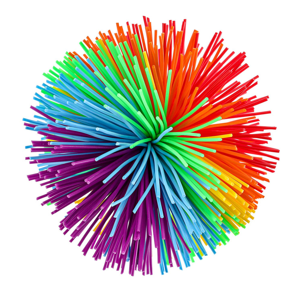 Leinuosen soft rainbow pom ball with squishy texture