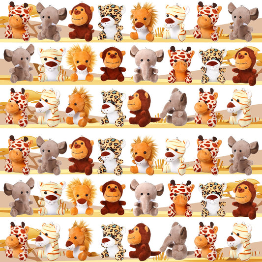Leitee 30-piece safari stuffed animals pack for events and gifts
