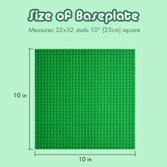 Lekebaby 10x10 assorted baseplates enable versatile, quick setups.