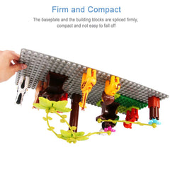 Lekebaby baseplates 10x10 grey sturdy plastic for reliable creative play.