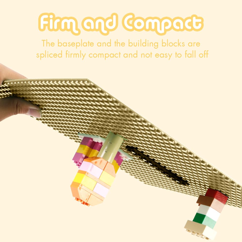 Lekebaby baseplates are made from durable plastic for sturdy project foundations