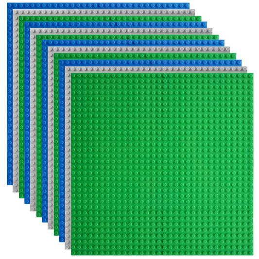 Lekebaby classic baseplates green 10x10 for versatile brick play and compatibility