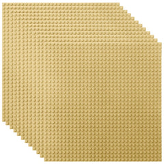 Lekebaby classic baseplates in sand provide versatile 10x10 building surfaces