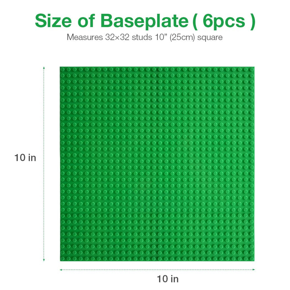 Lekebaby white baseplates 10x10 keep setups organized and ready for expansion