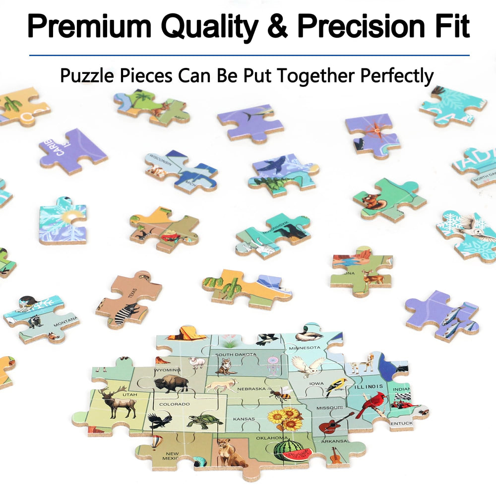LELEMON back-numbered puzzle pieces help guide younger children