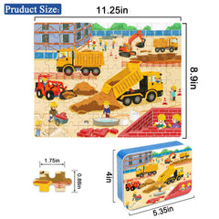 LELEMON construction site vehicles puzzle sparks imaginative play and problem-solving skills.