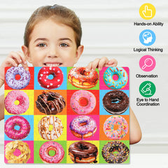 LELEMON donuts puzzle learning activity promotes observation and problem-solving while having fun