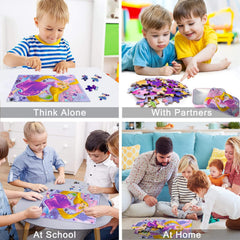LELEMON kids solving puzzle promotes focus and family fun