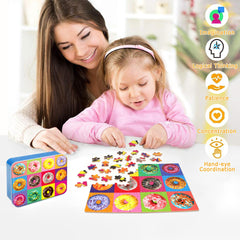 LELEMON metal storage tin keeps puzzles tidy for travel and reuse