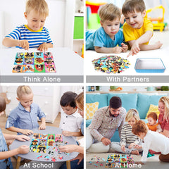 LELEMON puzzle numbered-back pieces aid quick recognition and turn-taking.