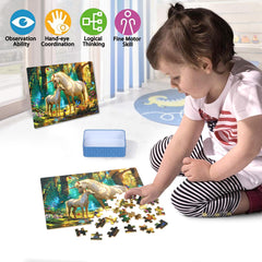 LELEMON puzzle metal storage box keeps pieces secure during travel and storage.