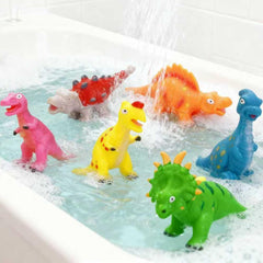 Lemofix BPA-free soft rubber dino bath toy with smooth edges for safe handling.