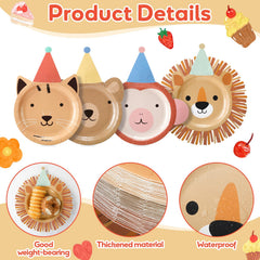 LemonRoad bears plates perfect for animal-themed gatherings and easy clean-up.