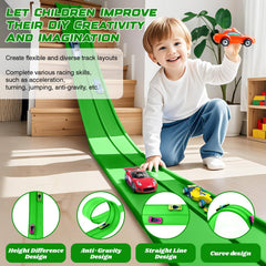 Lemostaar two-lane setup supports solo or group racing on smooth surfaces.