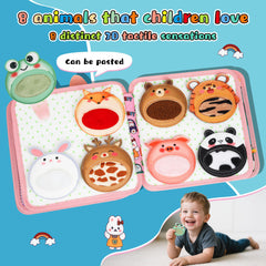 Lemrok Bunny Adventure zipper and buttoning pages build hand-eye coordination and independence