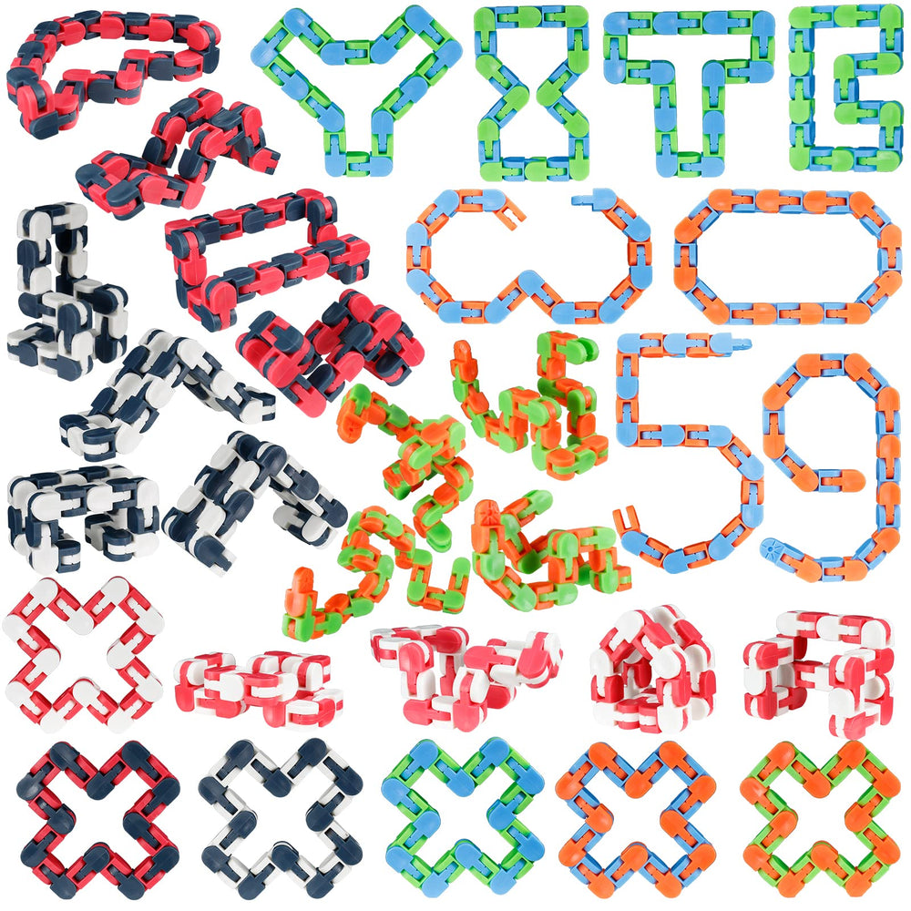 LENDOD Wacky Tracks 30-pack color variants, close-up, for satisfying clicks and focus.