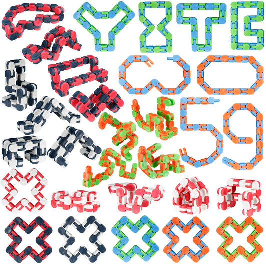 LENDOD Wacky Tracks 30-pack color variants, close-up, for satisfying clicks and focus.