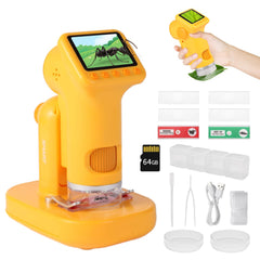LENGTOUQ 1600X kids microscope screen view lets young researchers observe details clearly on the built-in display.