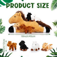 Lenwen baby horse foal plush 5-inch adorable companion for storytelling.
