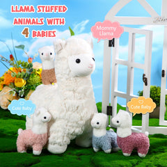 Lenwen llama plush set as versatile decor brightening bedrooms and nurseries.