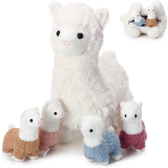 Lenwen mama llama plush, 14-inch centerpiece for cozy hugs and imaginative play.