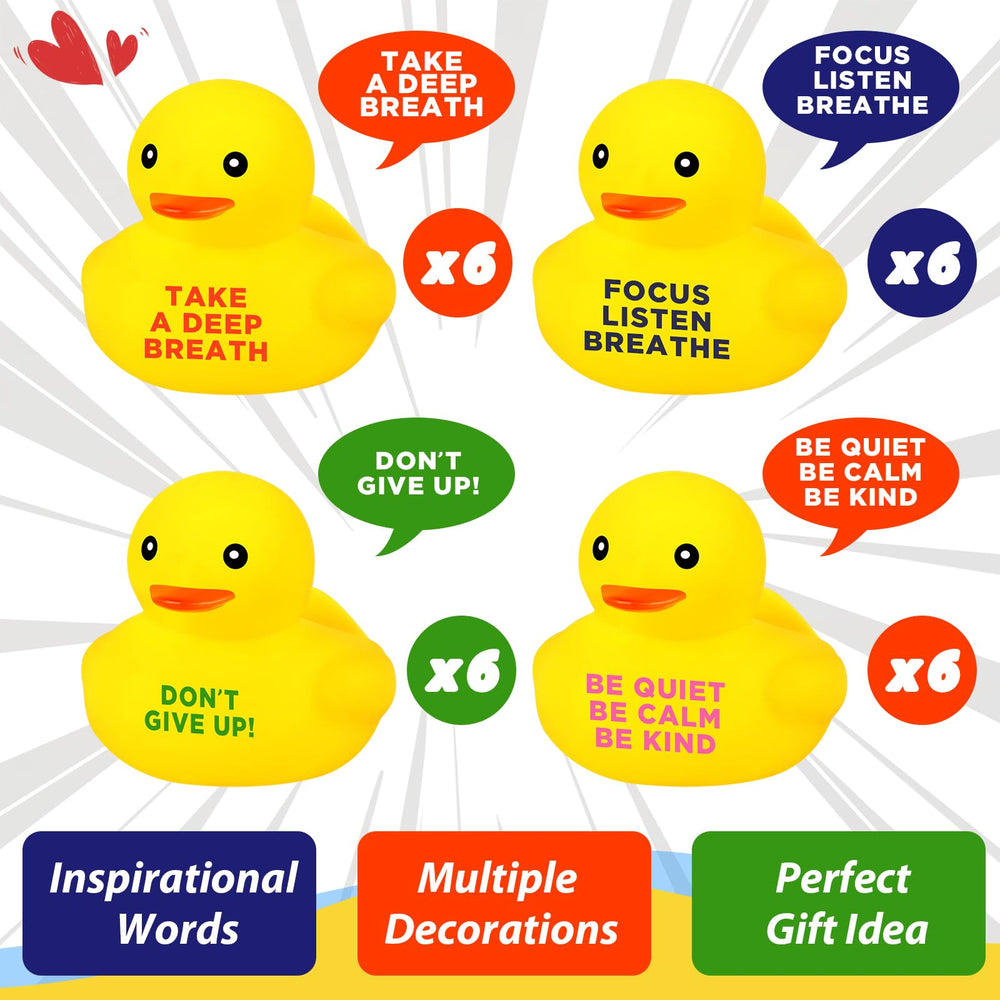 Lenwen ducks featuring motivational quotes to spark focus and resilience.