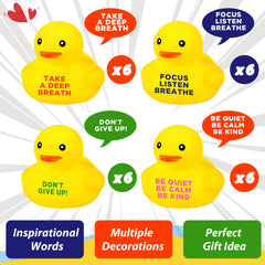 Lenwen ducks featuring motivational quotes to spark focus and resilience.